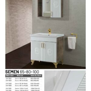 Semen model 65 cm banyo dolabı